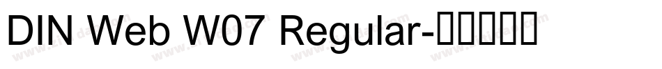 DIN Web W07 Regular字体转换